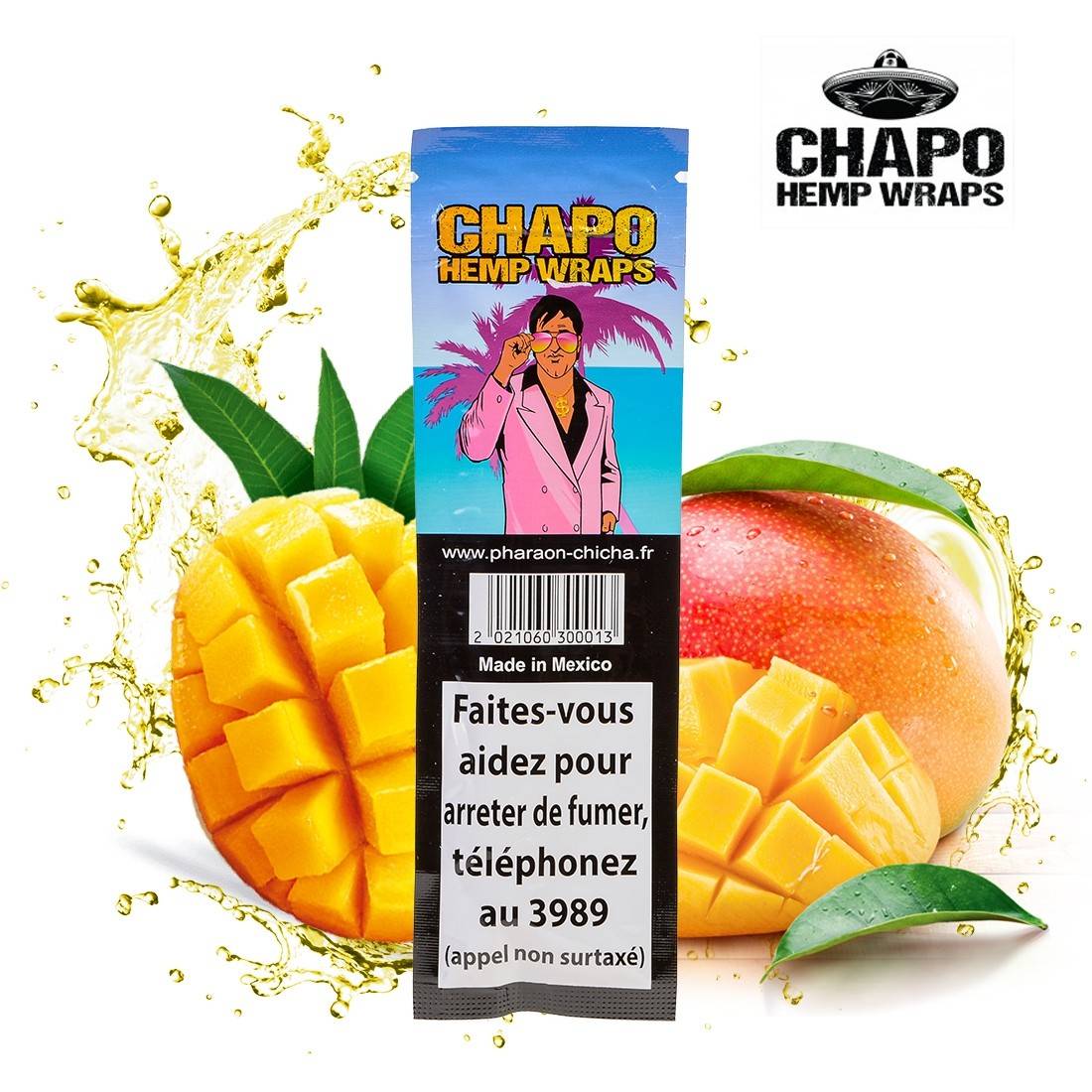 Blunt Chapo Hemp Wrap Miami Mangue x1 sachet de 2 (Mangue) - Stormrock